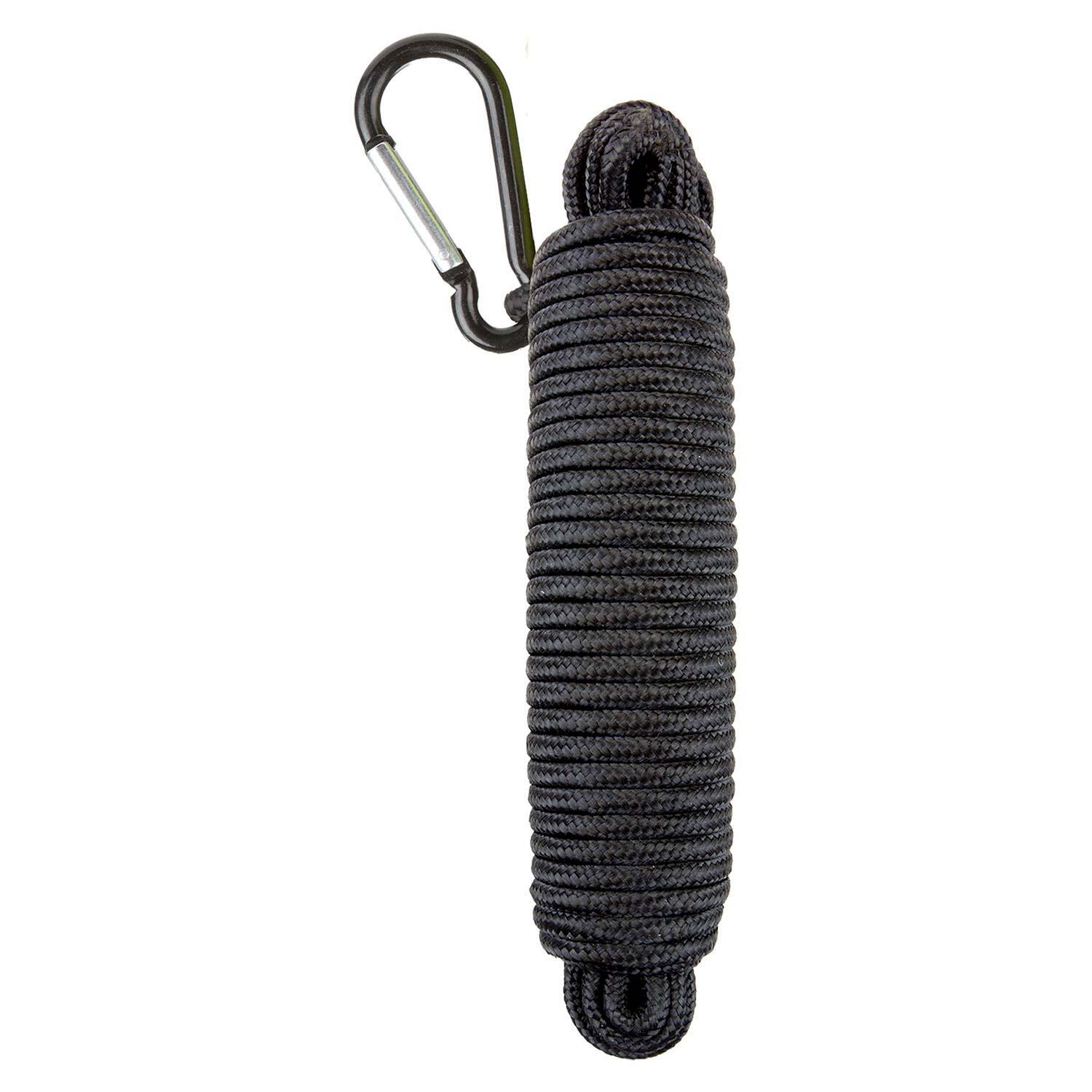 SUMMIT Carabiner Utility Rope Strong And Durable For Camping 15m x 0.5cm Black X 1