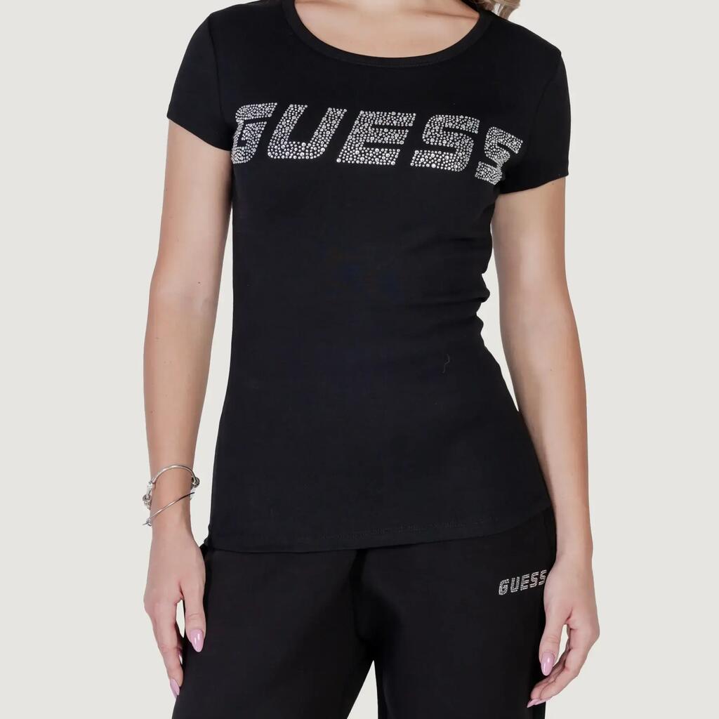 crop top t-shirt KIARA SS BLACK