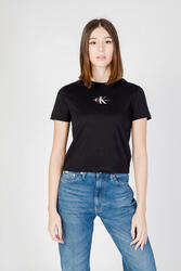 t-shirt crop top MONOLOGO BABY FEMME NOIR