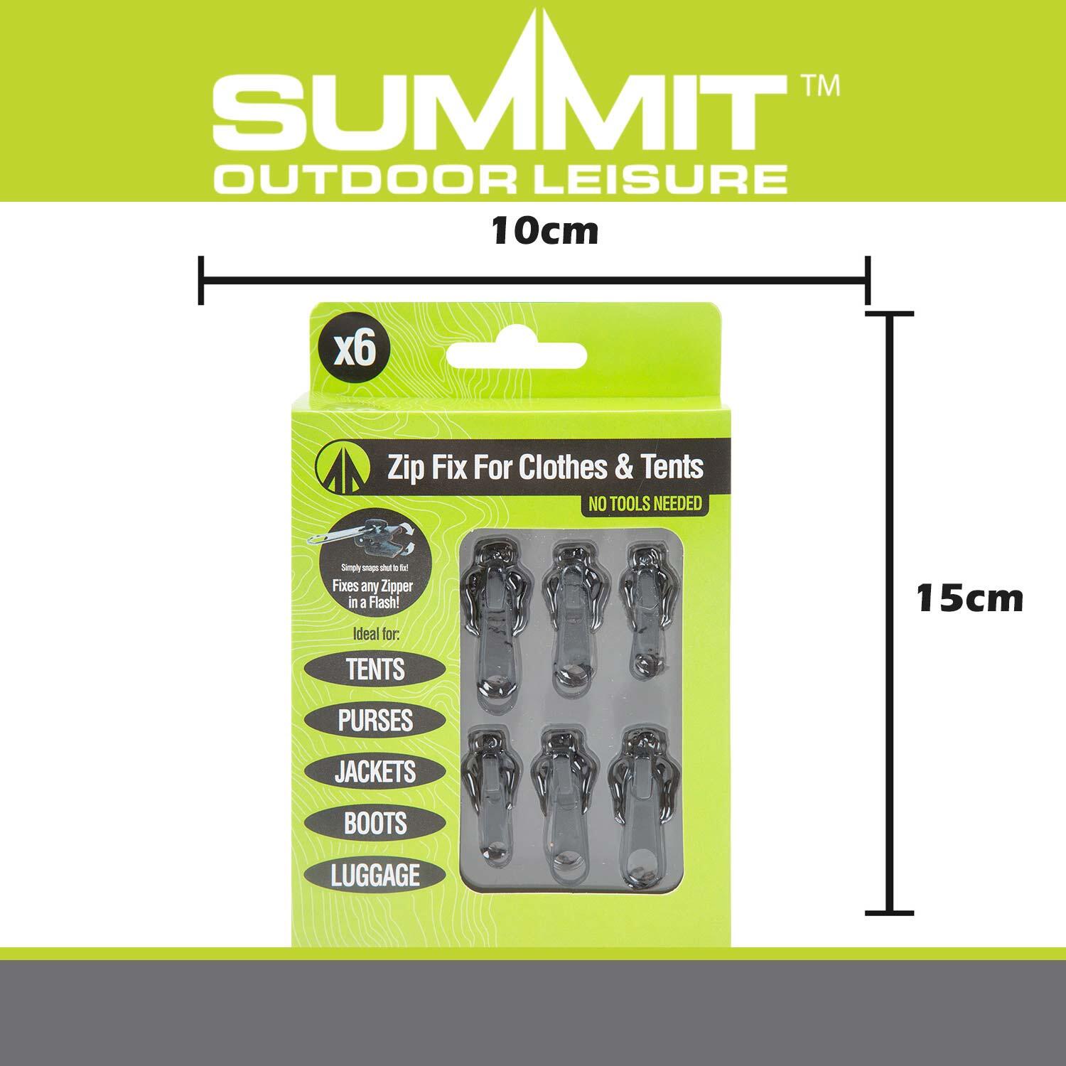 Zip Fix For Clothes/Tents For Camping 15cm x 10cm Black X 1 Pack of 6 2/7