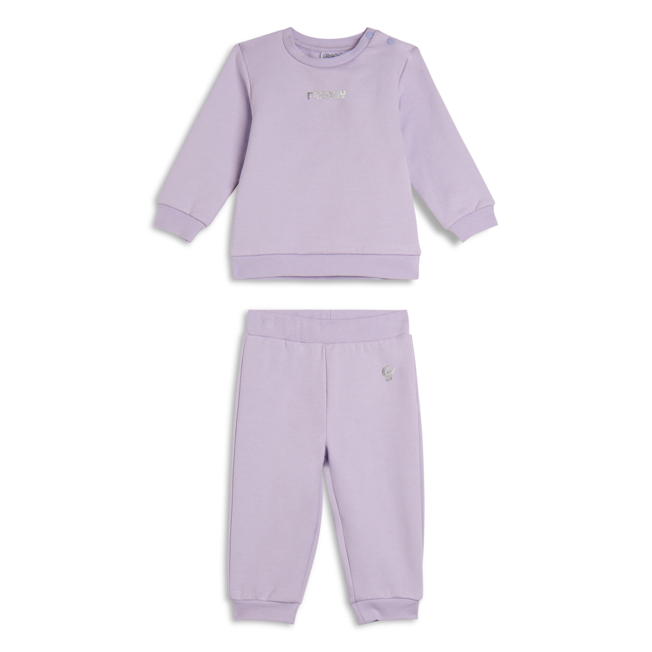 Freddy - Survêtement Pour Bébés En Coton Élastique Avec Boutons-pression - Survêtement - Rose - 12 Mois - Decathlon