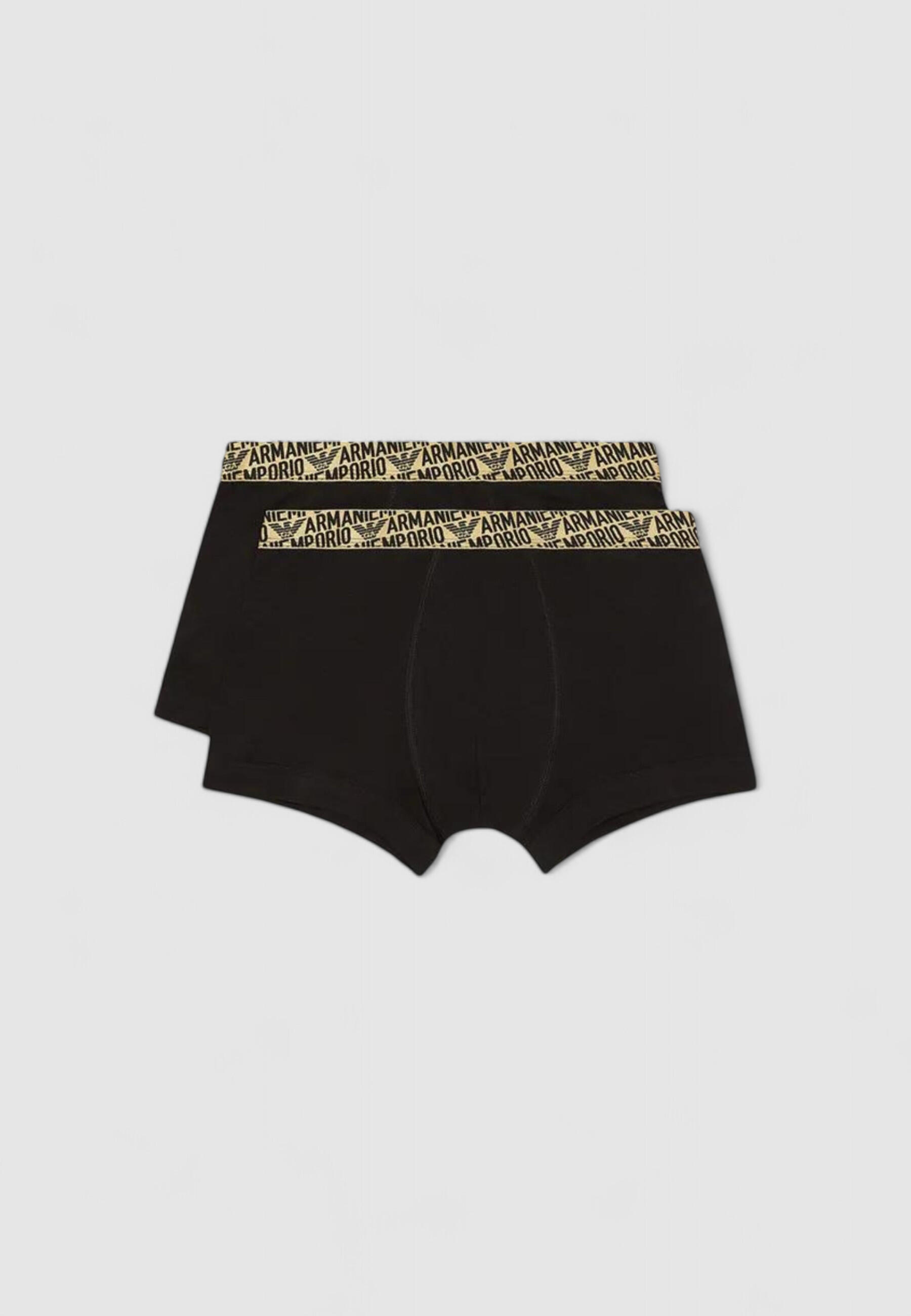 EMPORIO ARMANI CONNECTED Intimo Uomo T39 BIPACK TRUNK UNDERWEAR SET Black gold