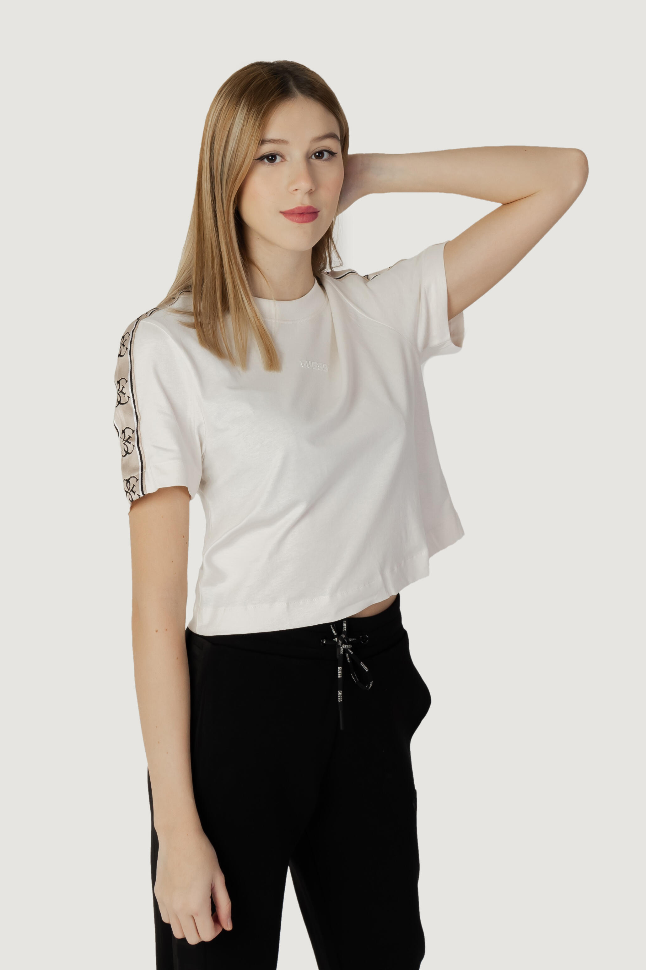 t-shirt crop top BRITNEY CROP TEE FEMME BLANC 1/5