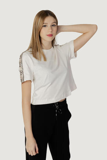 t-shirt crop top BRITNEY CROP TEE FEMME BLANC