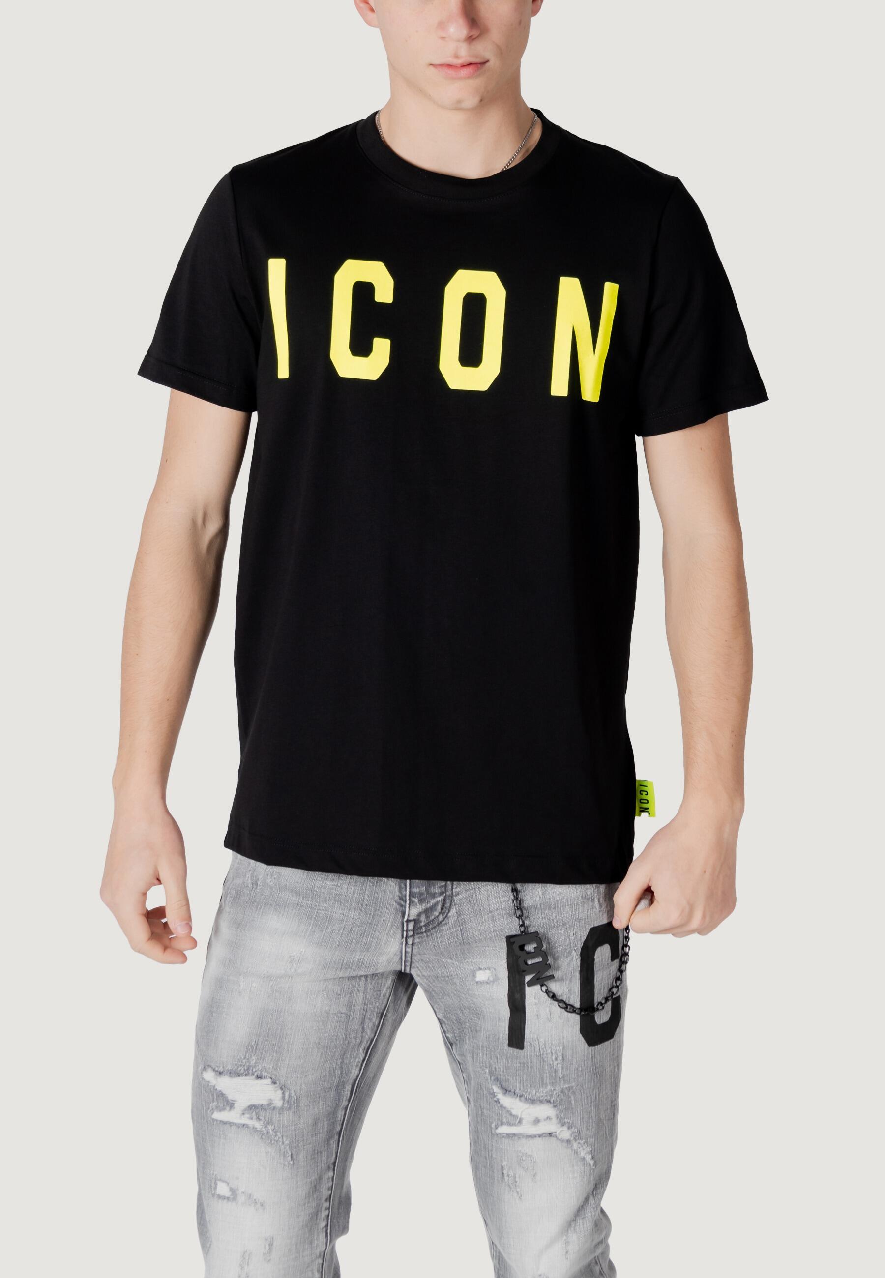 ICON T-shirt e Polo Uomo LOGO GRANDE Giallo fluo