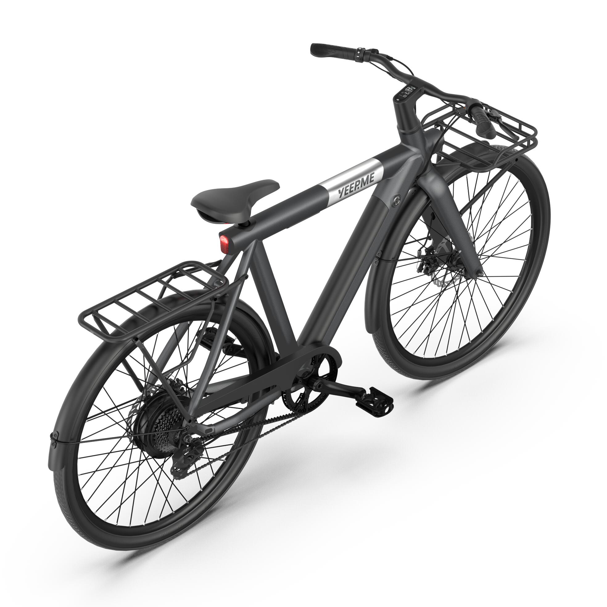 Elektrische fiets DAY SPORT Cargo Zwart 28'' 80km 460Wh Riem, bagagedrager V+A 6/9