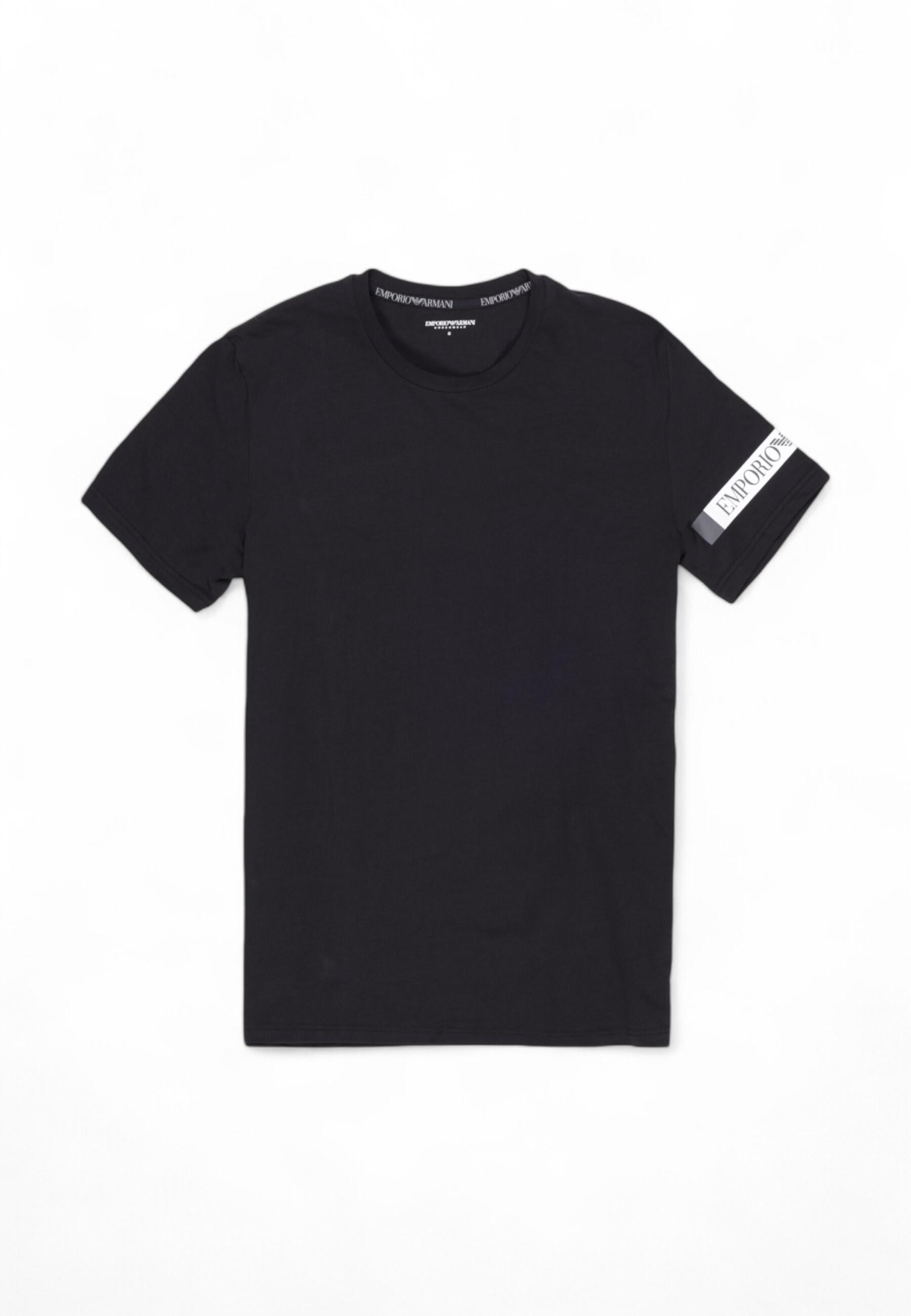 t-shirt crop top  HOMME noir 1/5