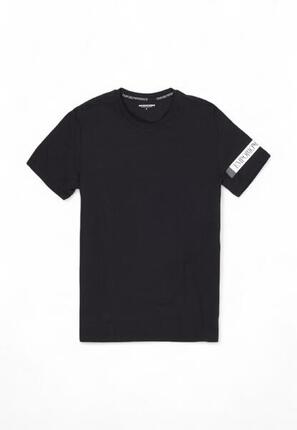 t-shirt crop top HOMME noir