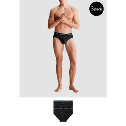 slip HIP BRIEF 3PK HOMME NOIR