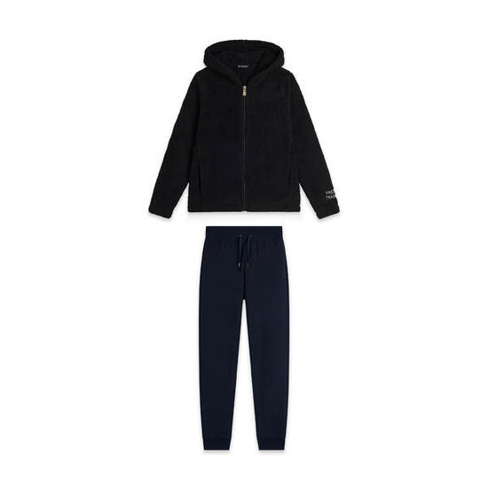 Tuta donna con zip collo alto e dettagli floreali