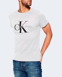 t-shirt crop top CORE MONOGRAM SLIM TEE HOMME BLANC