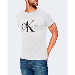 t-shirt crop top CORE MONOGRAM SLIM TEE HOMME BLANC