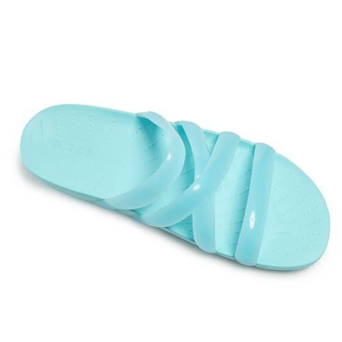 Sandales Femmes Crocs Splash Glossy Strappy bleu 4/5