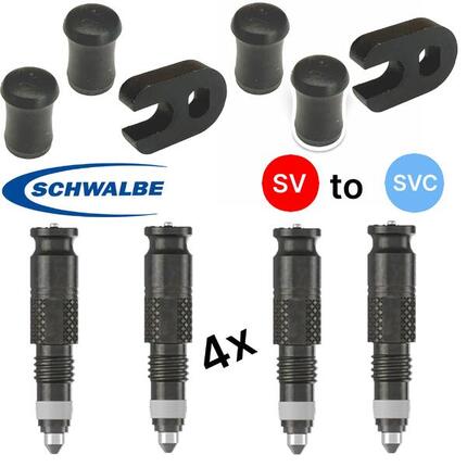 Schwalbe Fahrrad Clik Valve SCV System (SV) Französisch Set (4St)