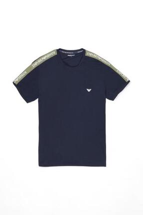 t-shirt crop top CREW NECK T-SHIRT HOMME bleu
