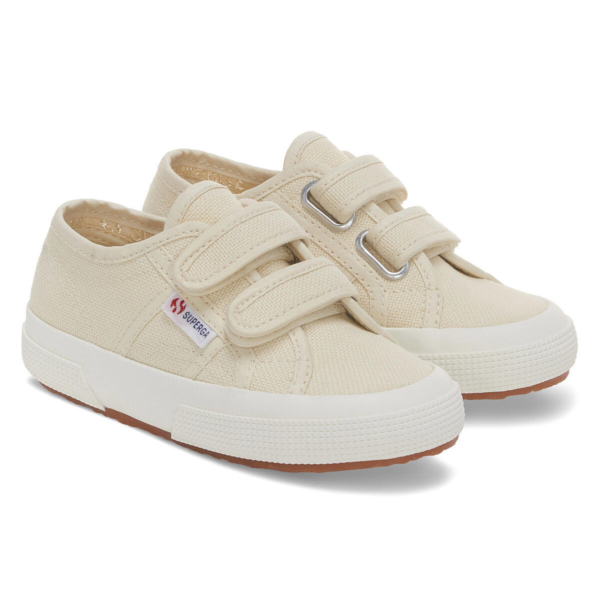 SUPERGA Childrens/Kids 2750 Jstrap Trainers (Light Beige Eggshell/Avorio)