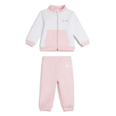 Tuta Baby in cotone elasticizzato con logo argento