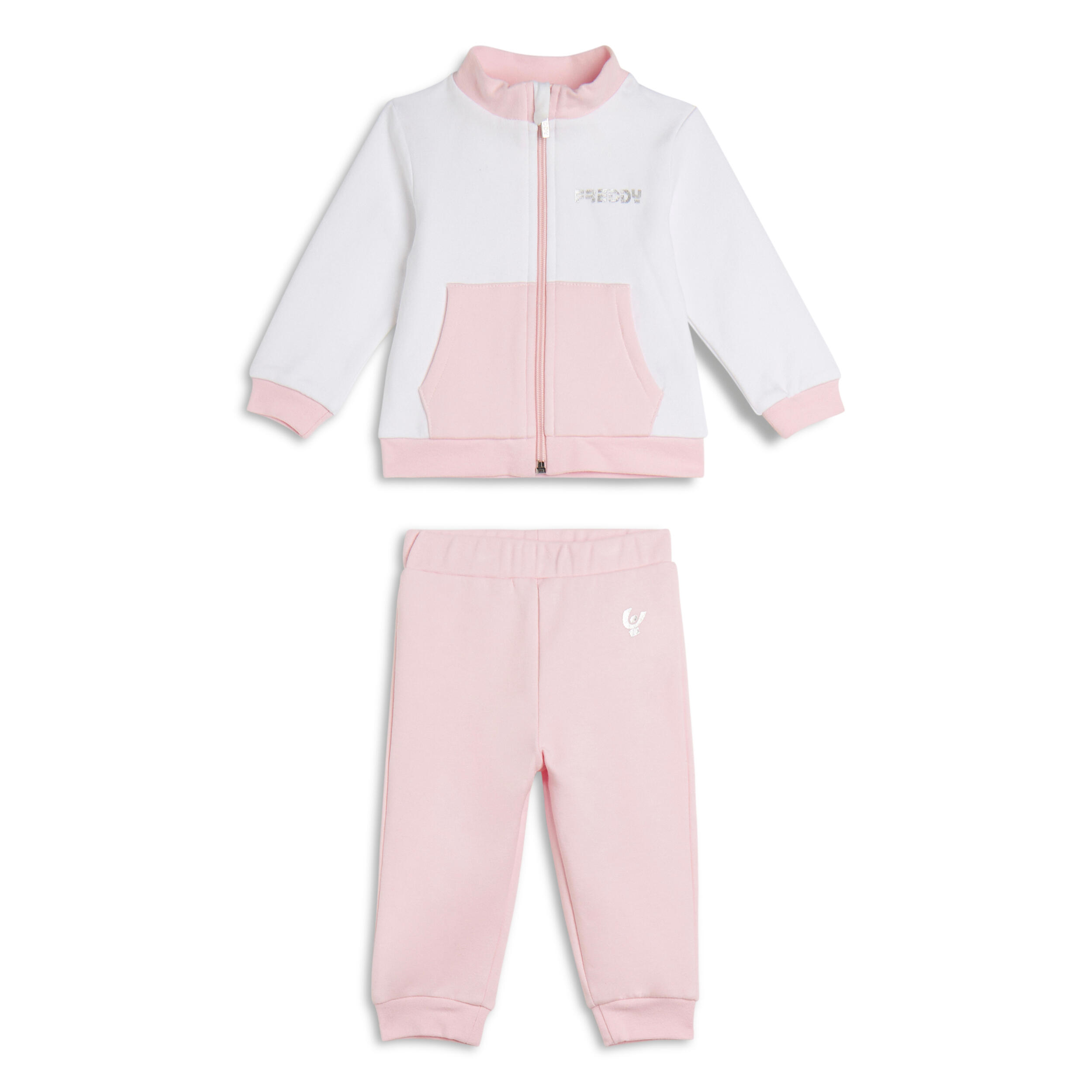 Freddy - Survêtement Pour Bébés En Coton Élastique Avec Logo Argenté - Survêtement - Rose - 1-2 Ans - Decathlon