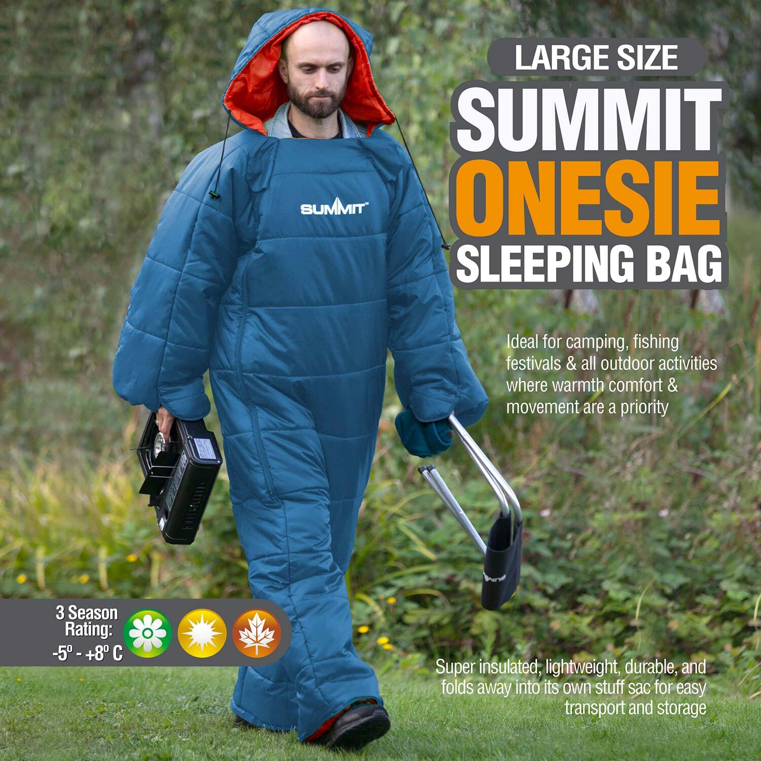 Wearable Sleeping Bag Blue Adults Large/XL 5/7