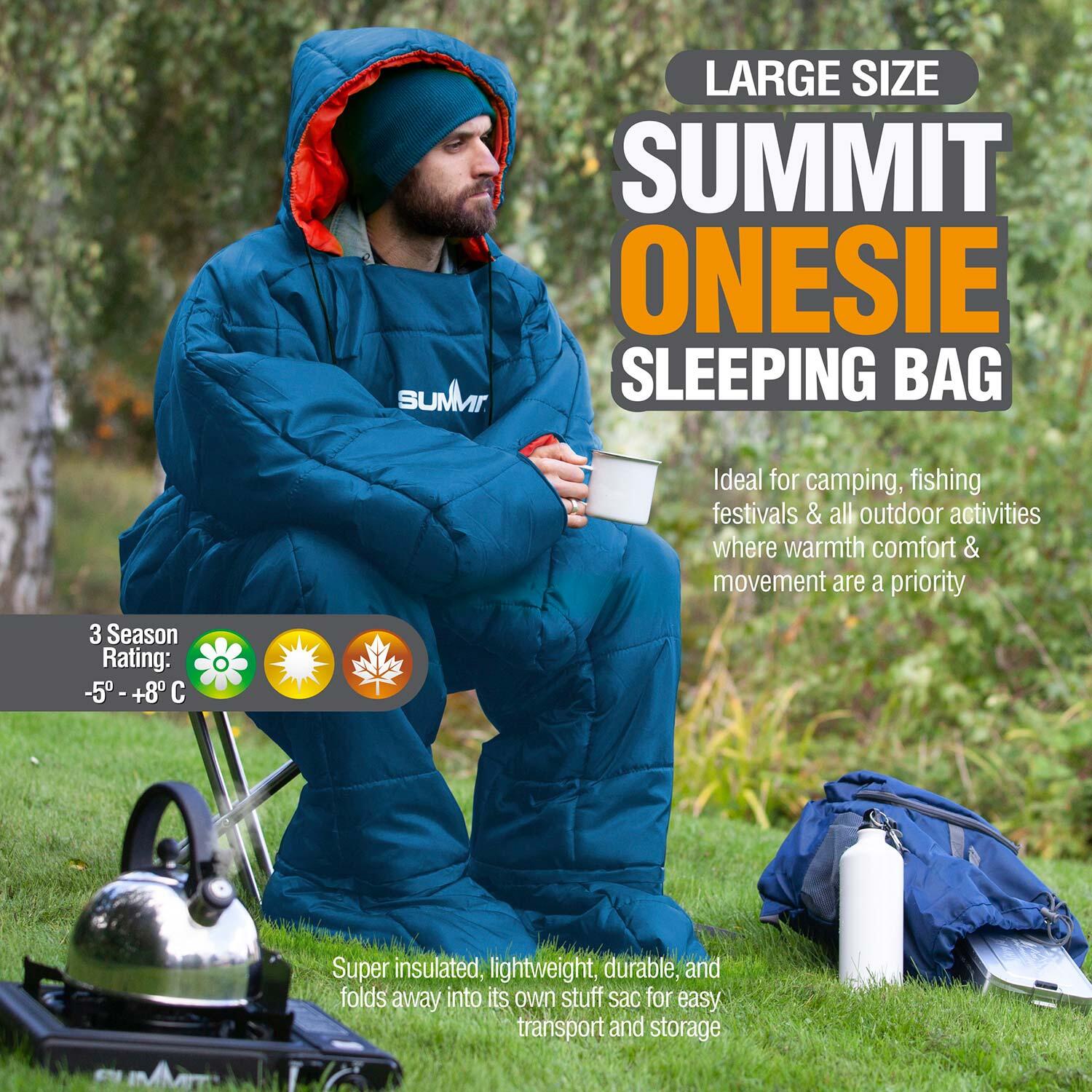 Wearable Sleeping Bag Blue Adults Large/XL 6/7