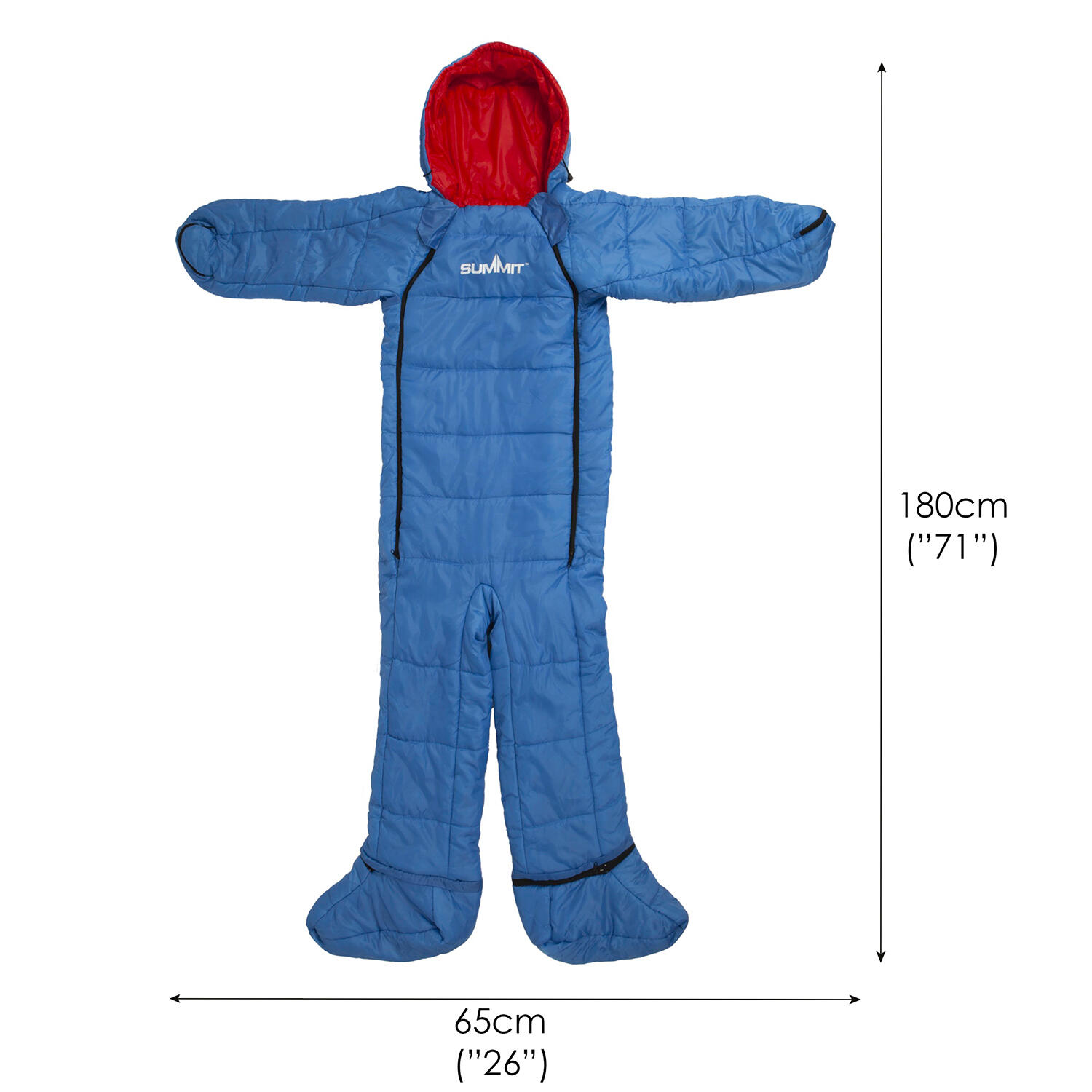Wearable Sleeping Bag Blue Adults Large/XL 2/7