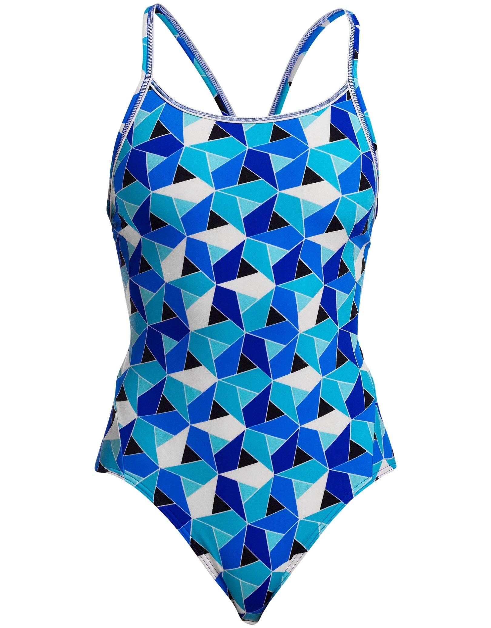 Funkita Tetra Tonic Diamond Back Swimsuit - Blue 5/5
