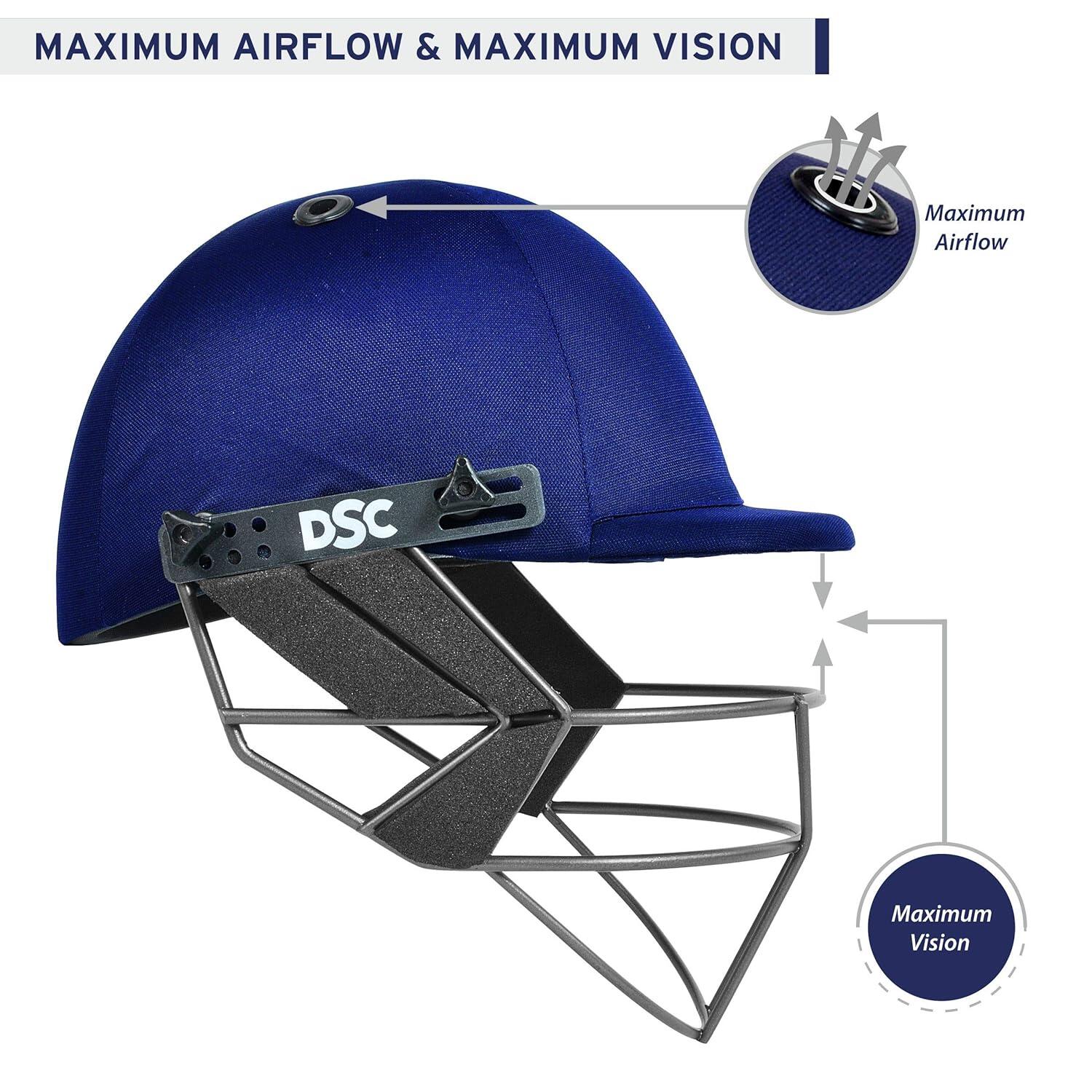 DSC FORT 44 Cricket Helm XL | Stahlgitter | Leicht & Waschbares Band 2/5