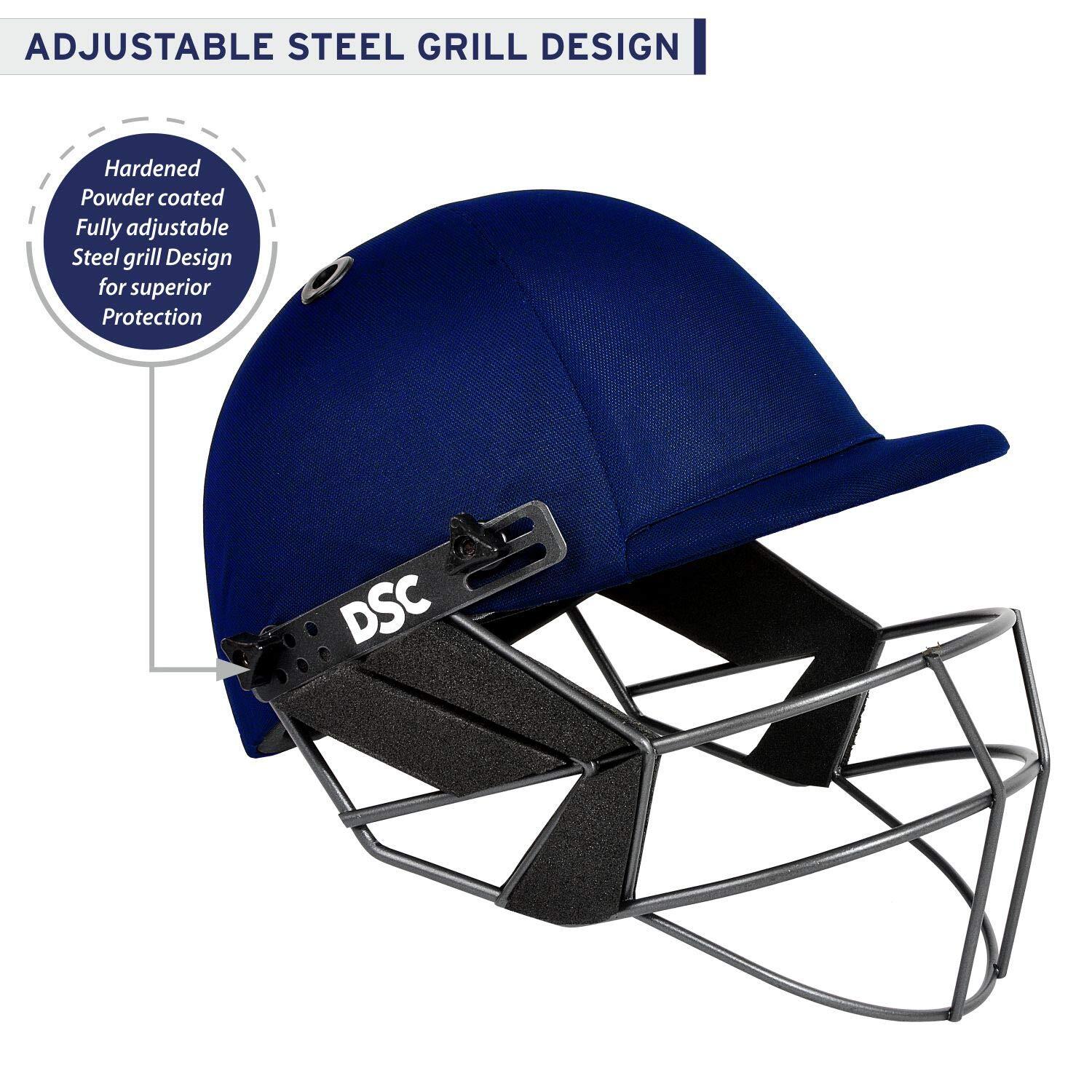 DSC FORT 44 Cricket Helm XL | Stahlgitter | Leicht & Waschbares Band 5/5