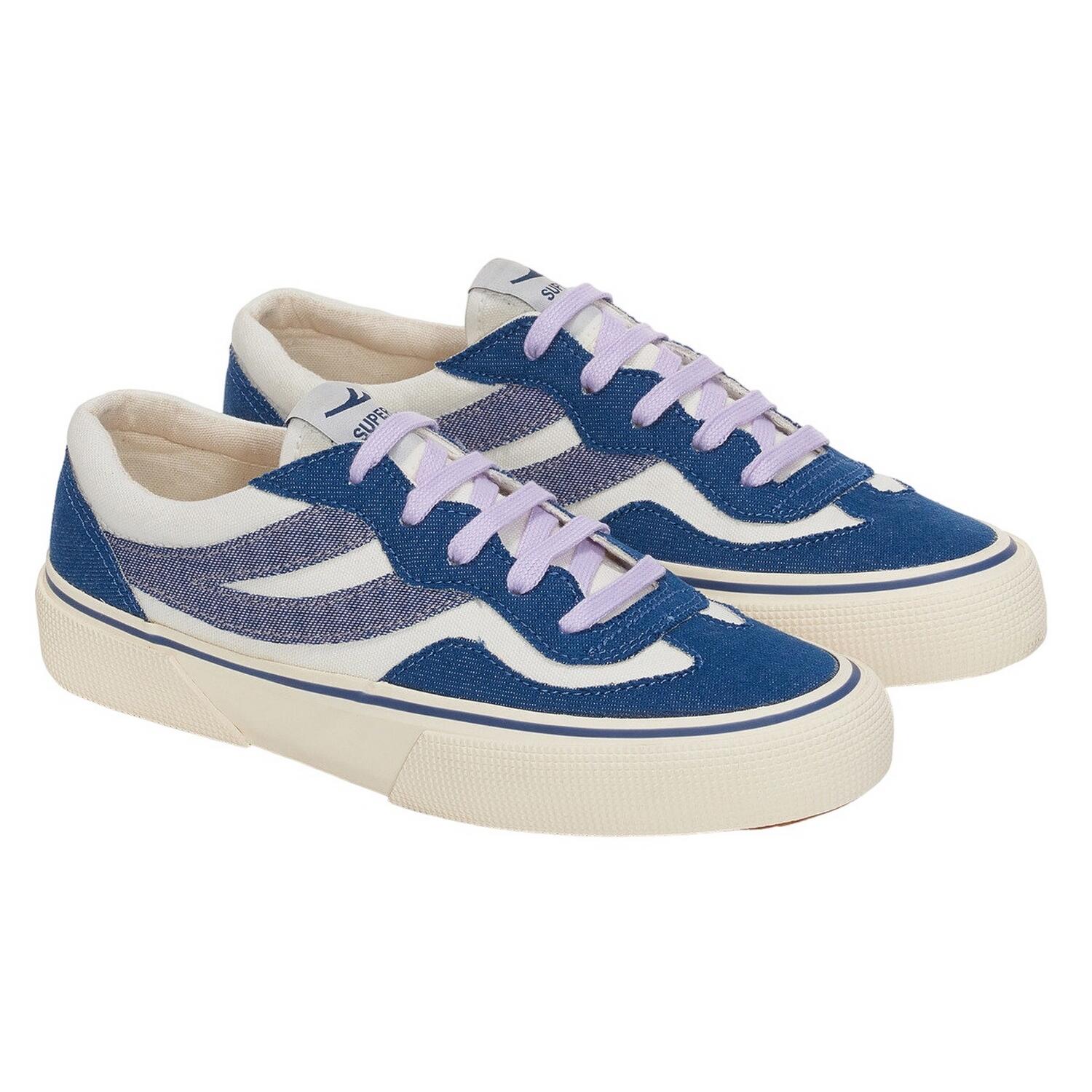 SUPERGA Womens/Ladies 2941 Revolley Denim Trainers (Avorio/Blue/Violet)