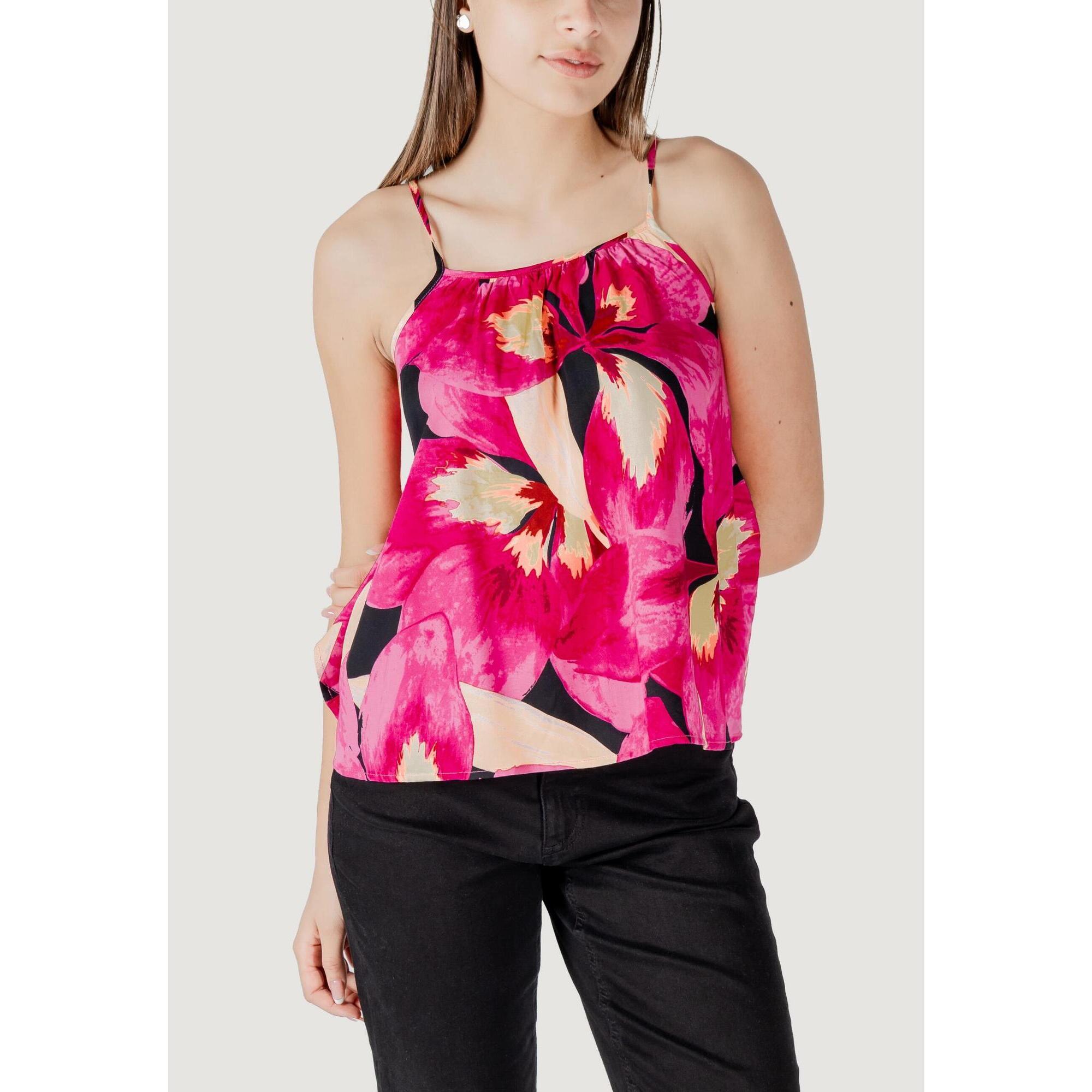 Only - Débardeur Onlalma Life Vis Ella Singlet Aop Femme Rose Fuchsia - Débardeur - Rose - Decathlon