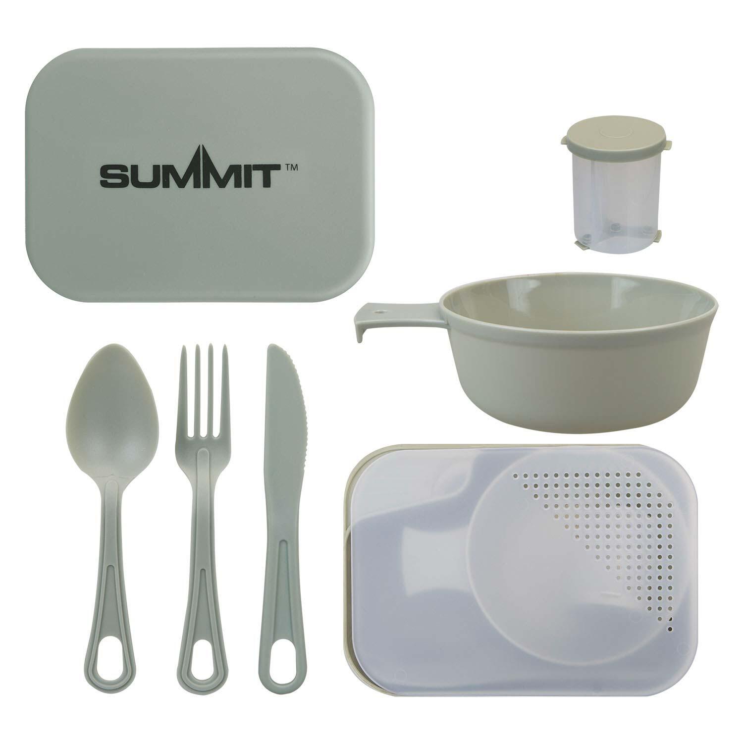 SUMMIT Summit Mess Set Cutlery, Chop Board, Spice Pot Bowl & Mug 13cm x 18cm Green X 1
