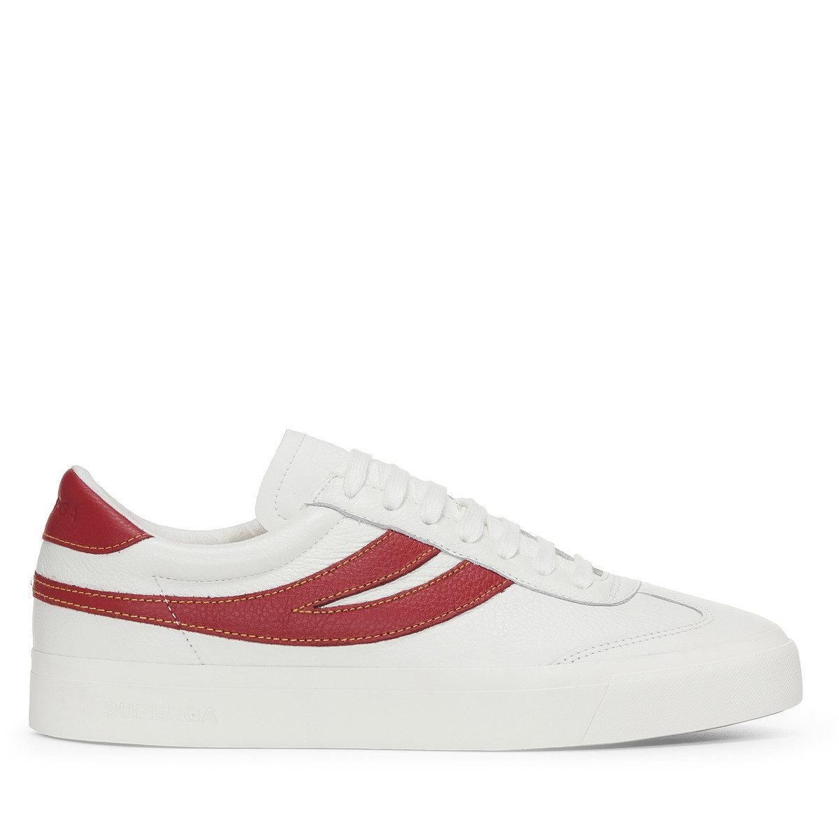 SUPERGA Unisex Adult 4834 Club S Swallow Contrast Detail Vegan Leather Trainers (White