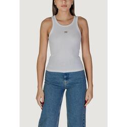 débardeur WOVEN LABEL RIB TANK FEMME BLANC