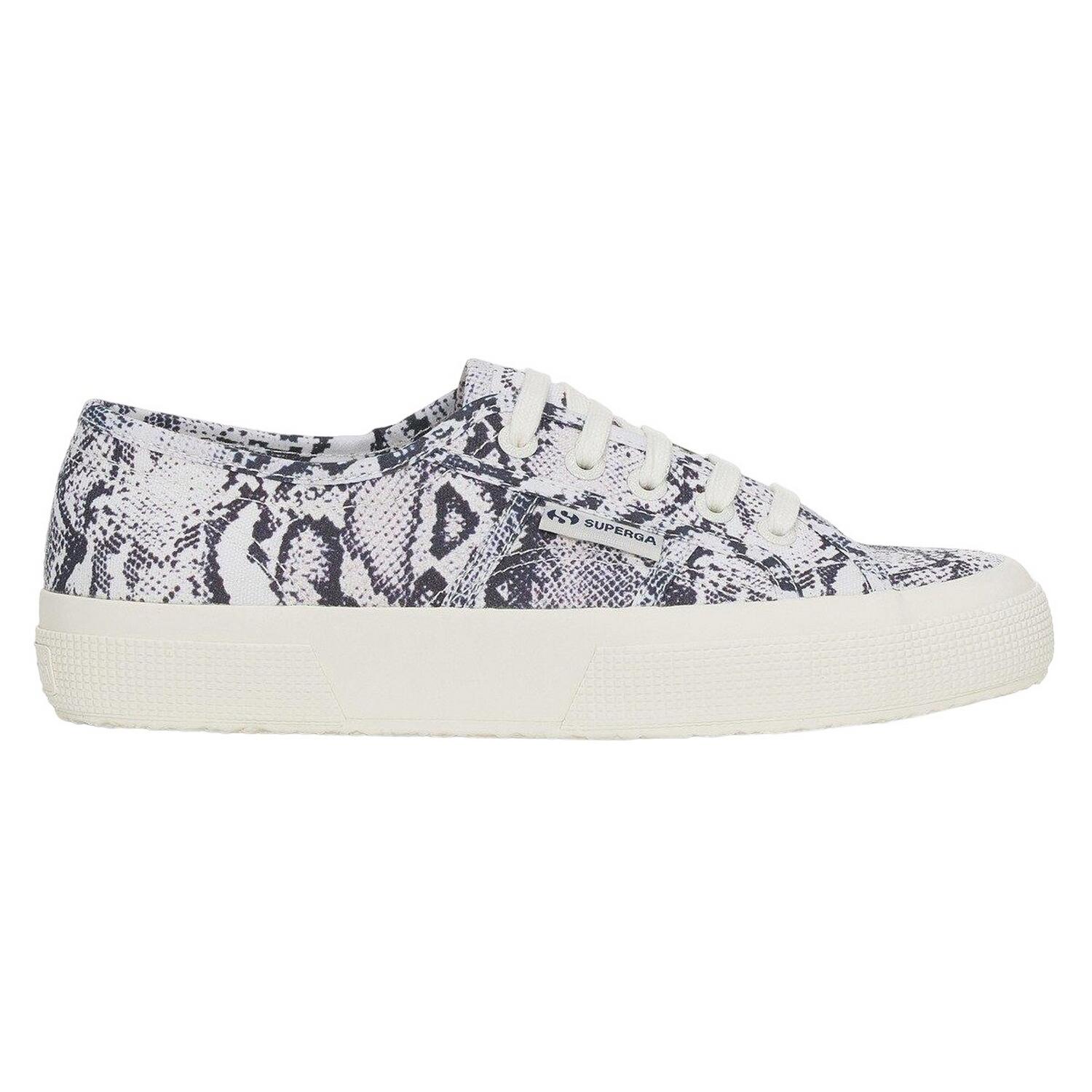 Womens/Ladies 2750 Snakeskin Trainers (White/Avorio/Navy) 3/4