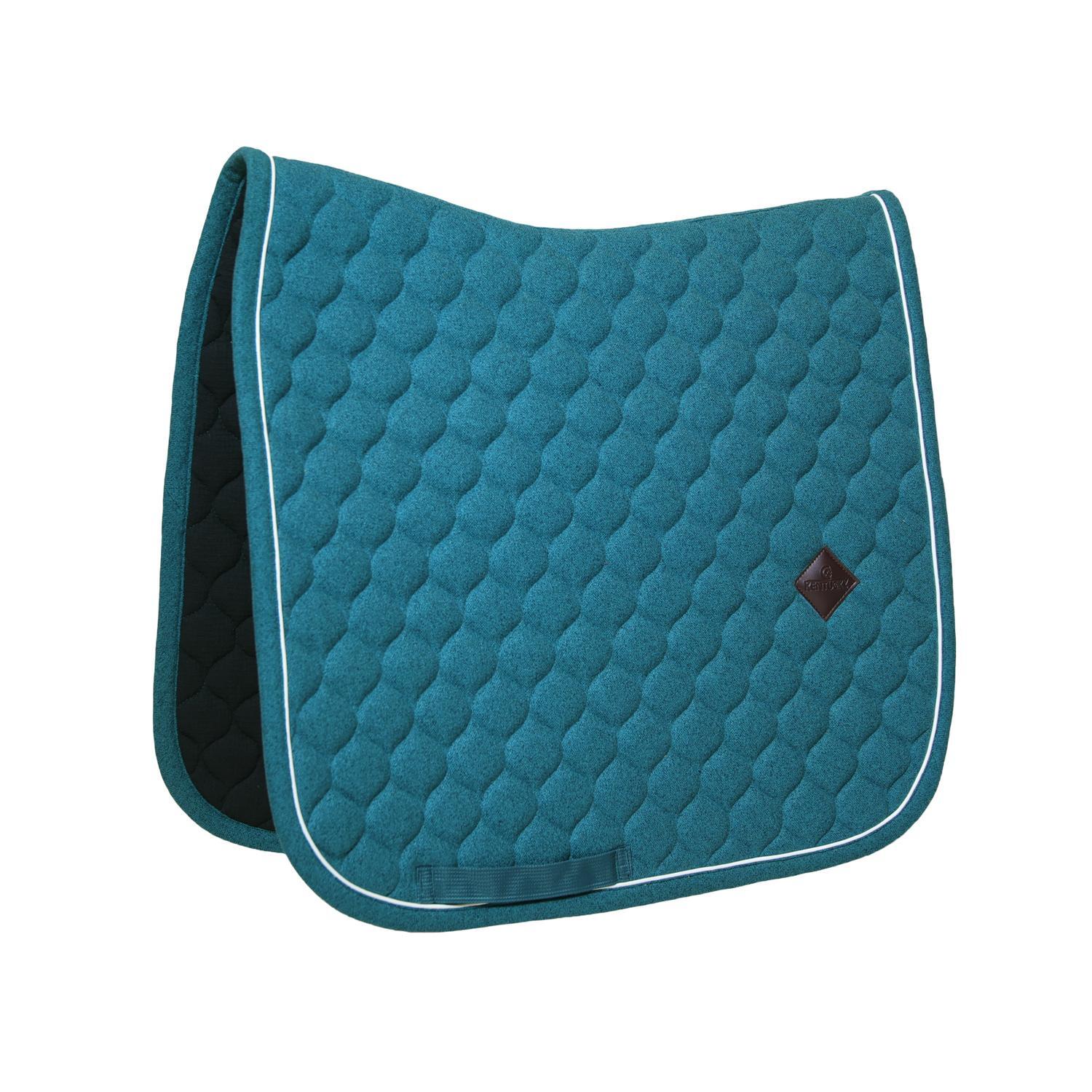 KENTUCKY HORSEWEAR Zadeldoek melange dressuur donker groen - FULL