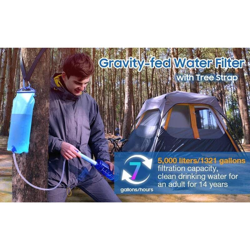 Filtre à Eau Portable de Survie + Réservoir 6L Inuitz