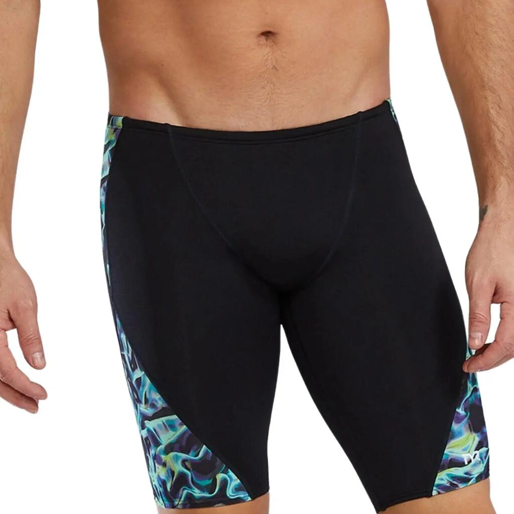 TYR Energia Durafast Elite Blade Splice Swim Jammer - Black/Green