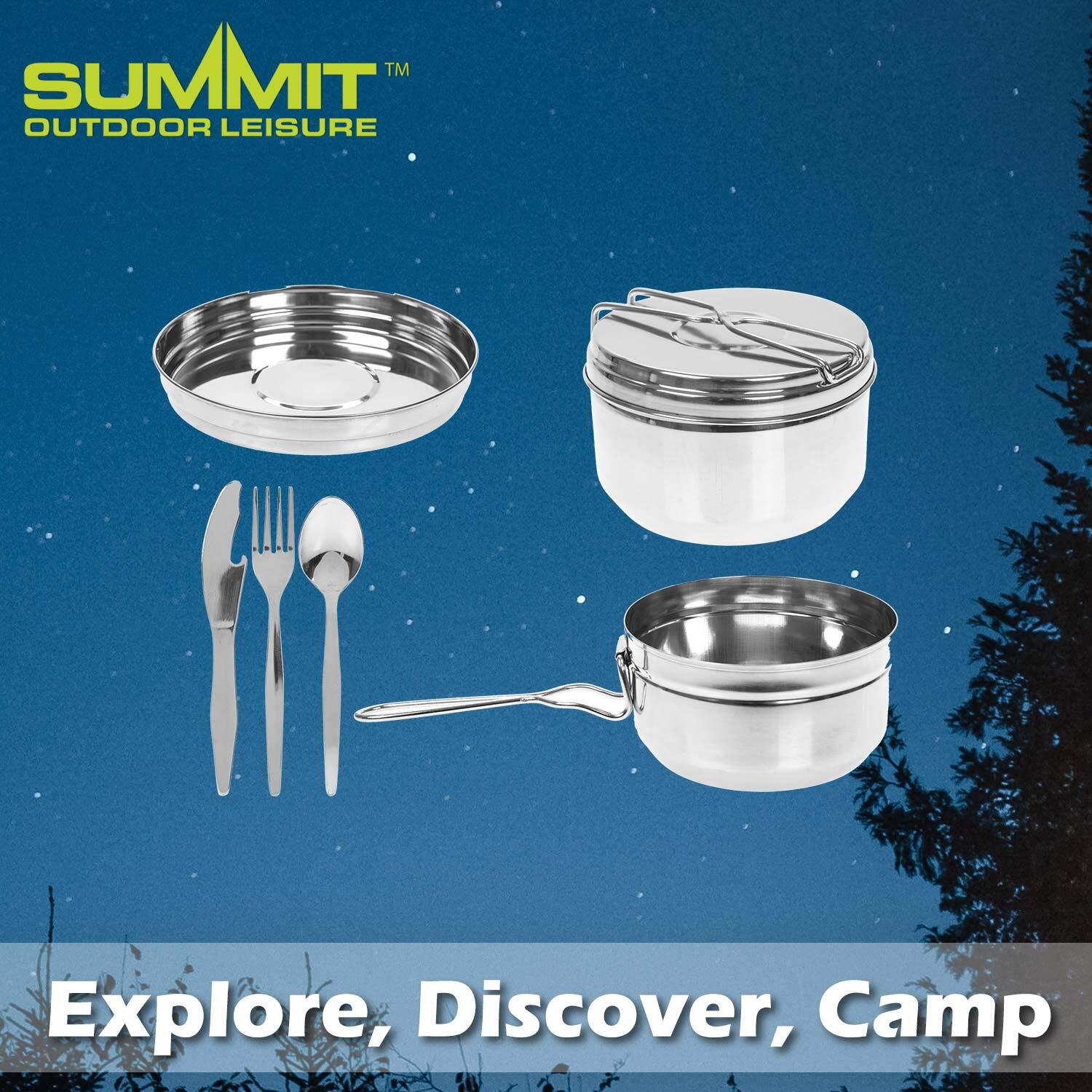 Tiffin Tin Stainless Steel Sectioned Hot Cold Food 16cm x 16cm 6 Piece Set 3/7