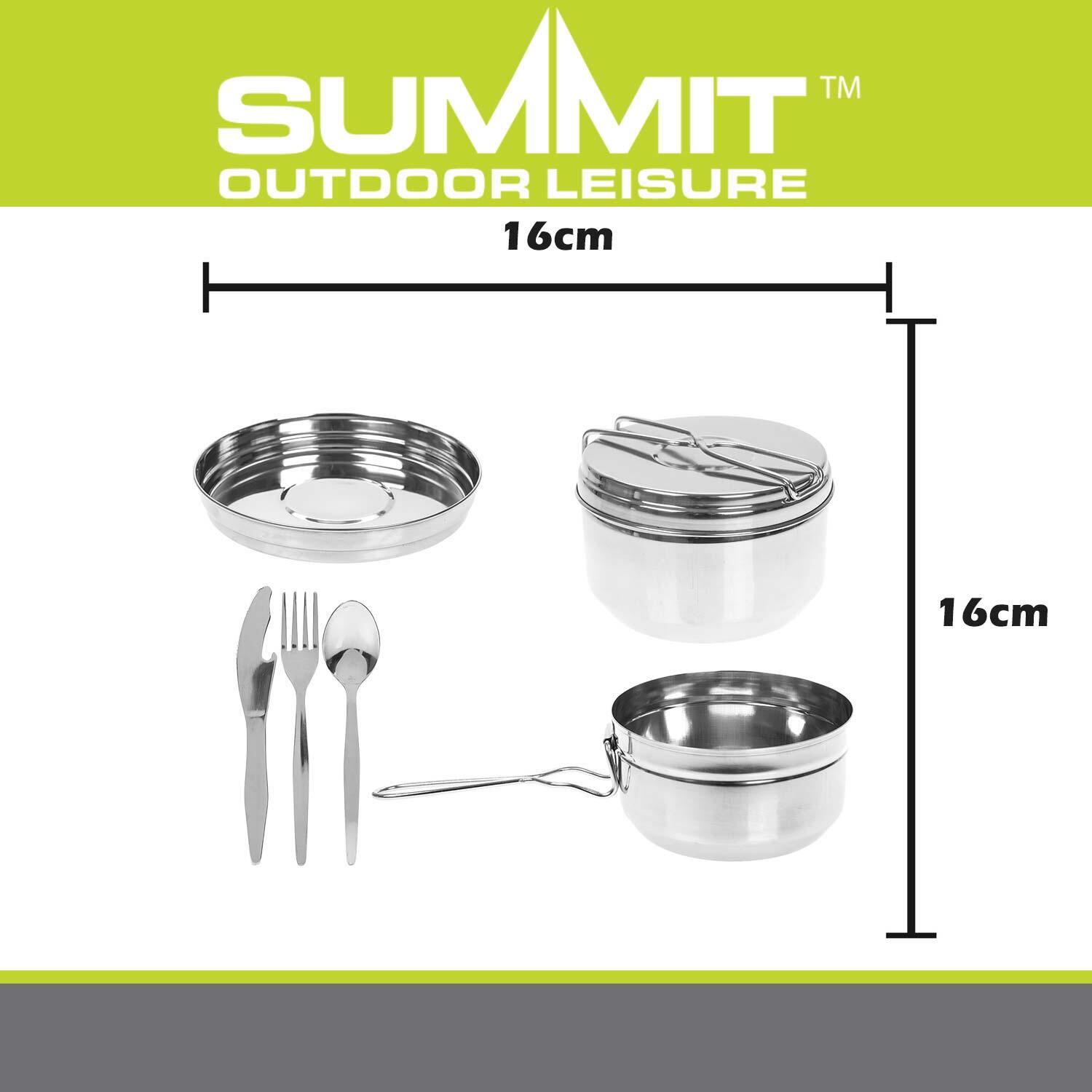 Tiffin Tin Stainless Steel Sectioned Hot Cold Food 16cm x 16cm 6 Piece Set 2/7
