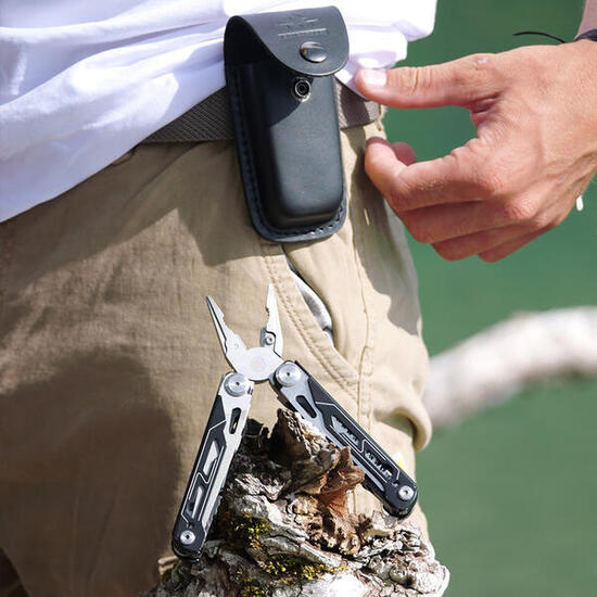 Pinza multifunzione 15 utensili con custodia in pelle