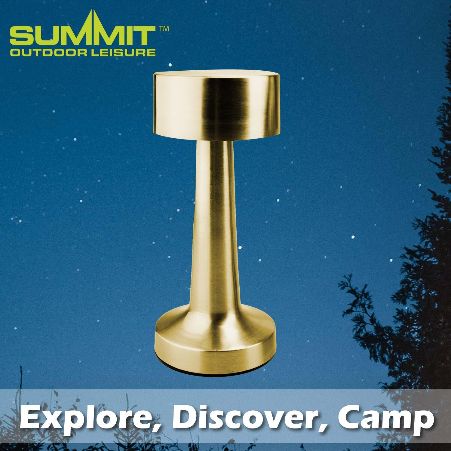 Touch Lamp Rechargeable 3 Light Settings 10cm x 21cm Brushed Gold X 1 3/7