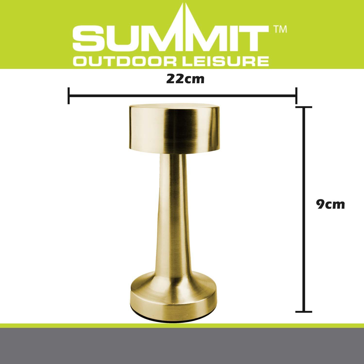 Touch Lamp Rechargeable 3 Light Settings 10cm x 21cm Brushed Gold X 1 2/7