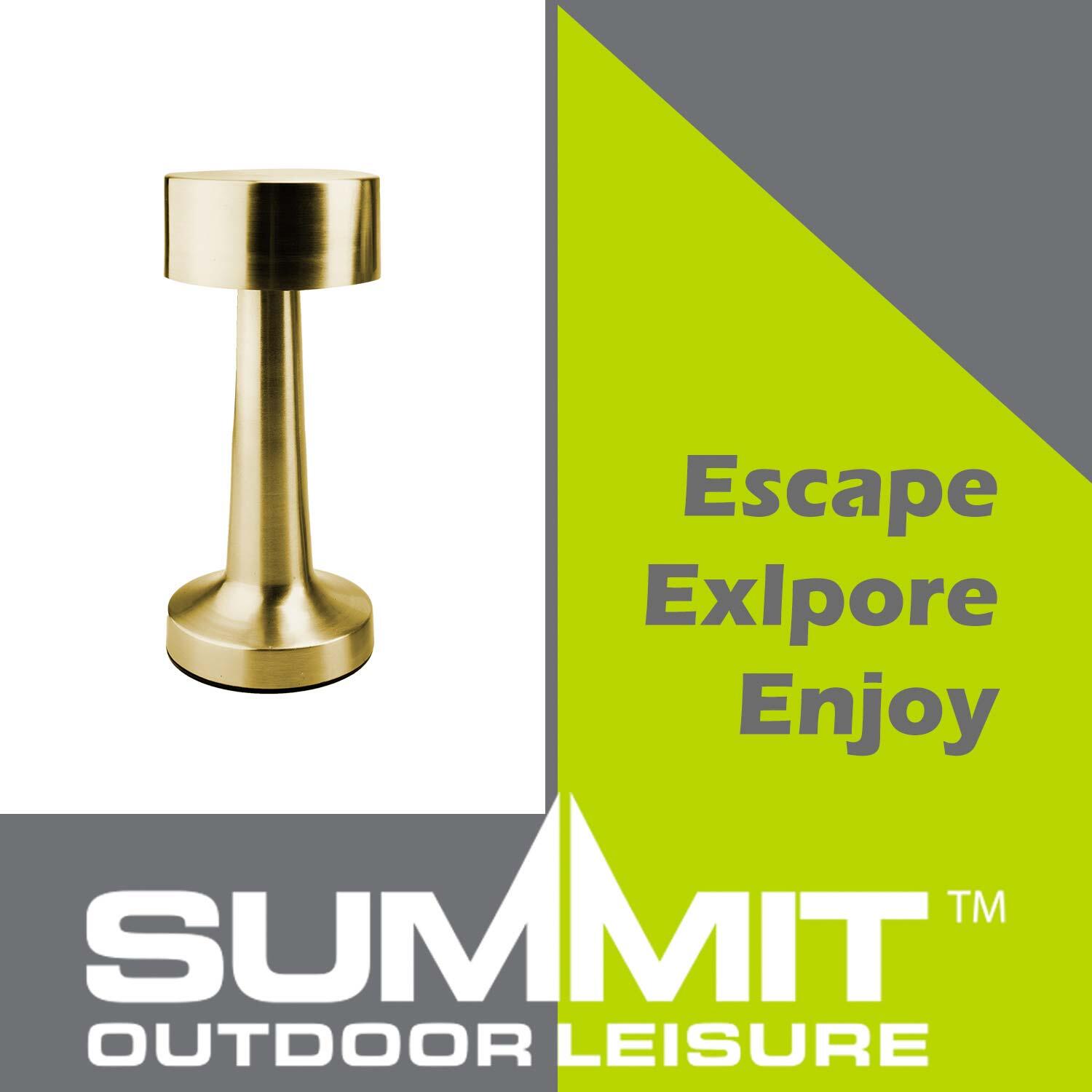 Touch Lamp Rechargeable 3 Light Settings 10cm x 21cm Brushed Gold X 1 4/7
