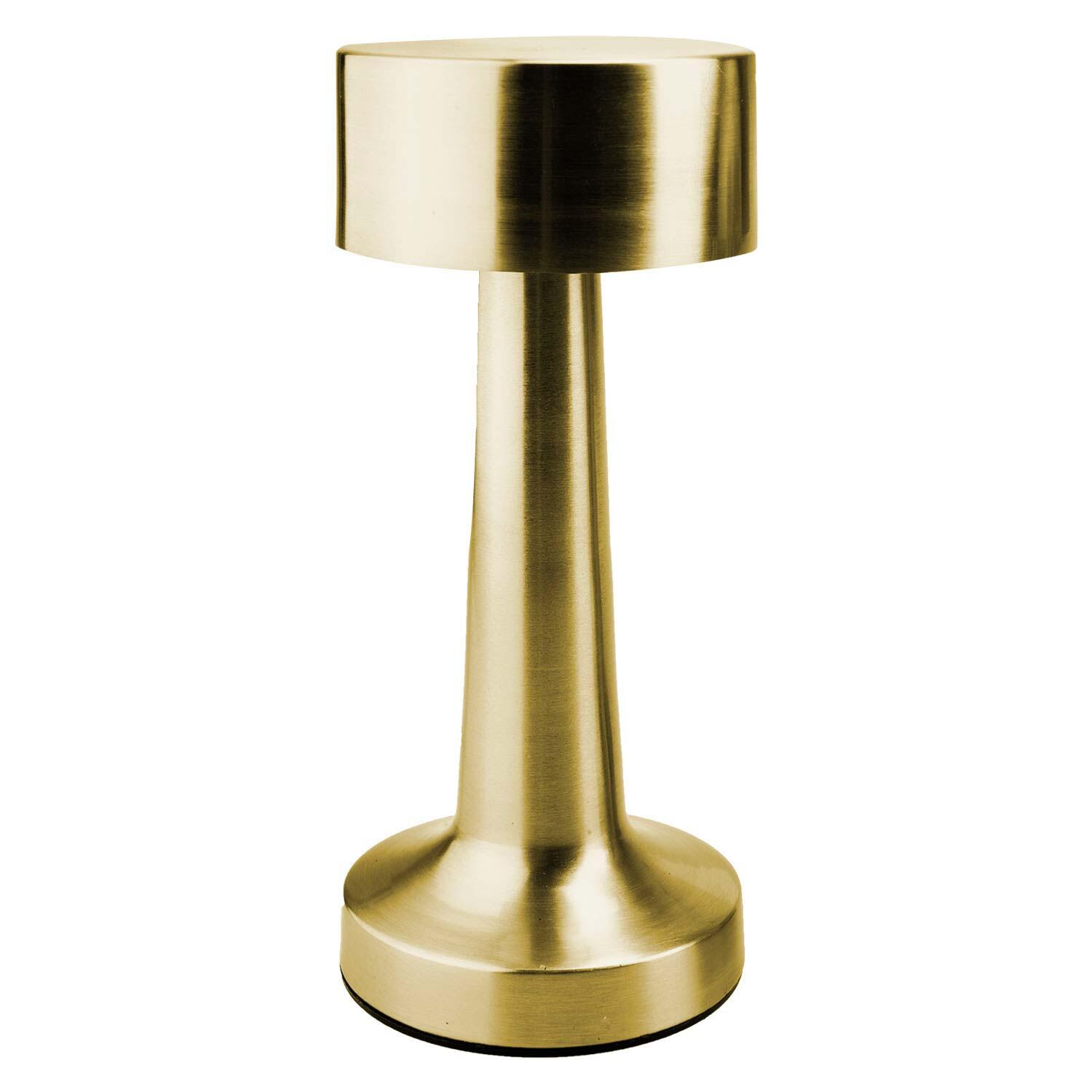 Touch Lamp Rechargeable 3 Light Settings 10cm x 21cm Brushed Gold X 1 1/7