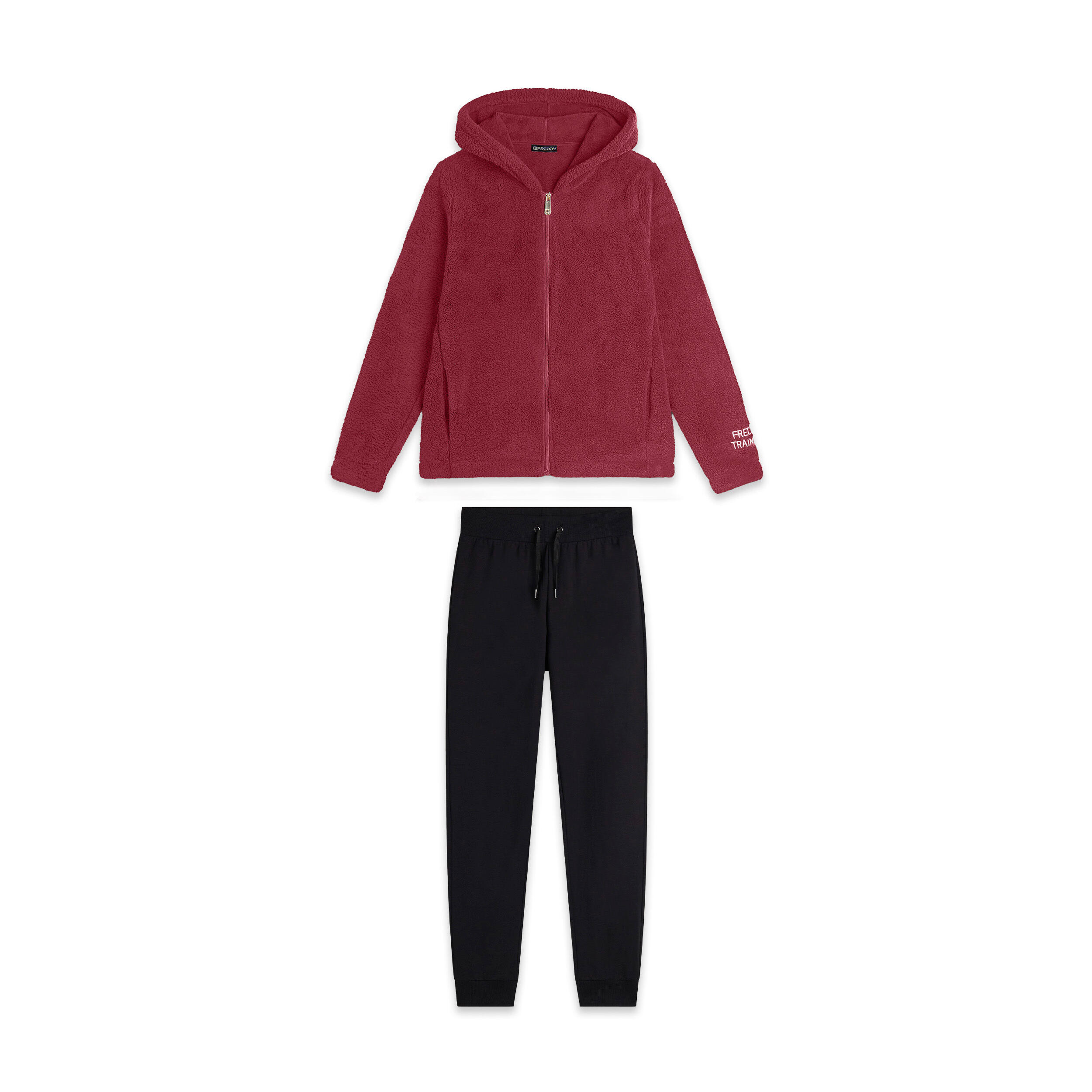 FREDDY Tuta donna con zip, collo alto e dettagli floreali