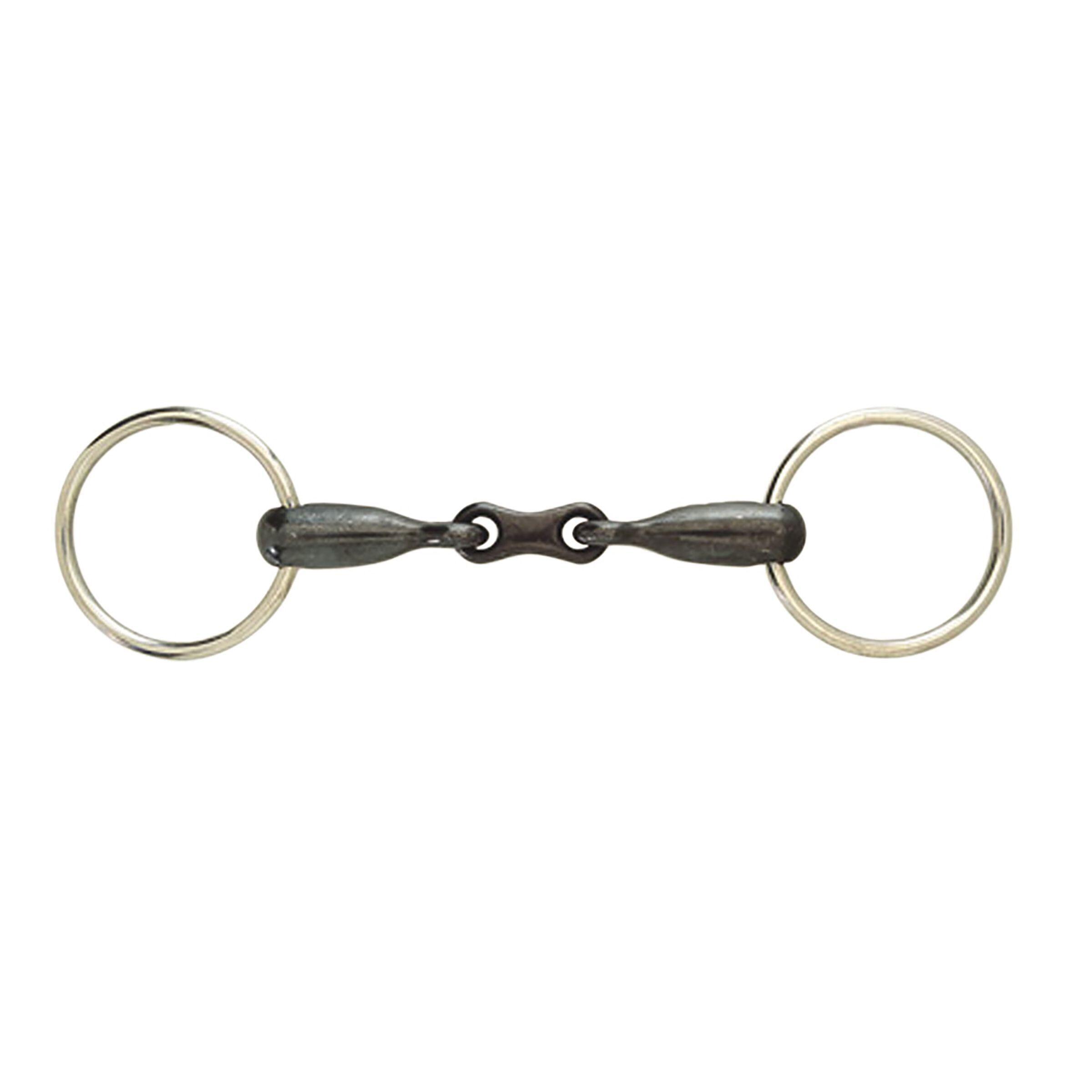 WEATHERBEETA Snaffle bit, zoet ijzer vrij ring bit met Franse schakels voor paarden Weatherbe
