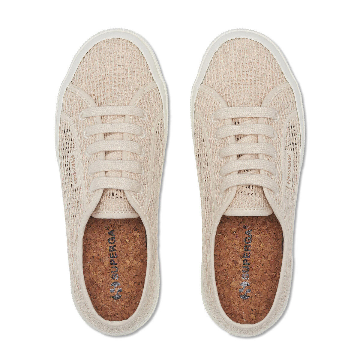 Womens/Ladies 2750 Macramé Trainers (Raw Beige) 4/4