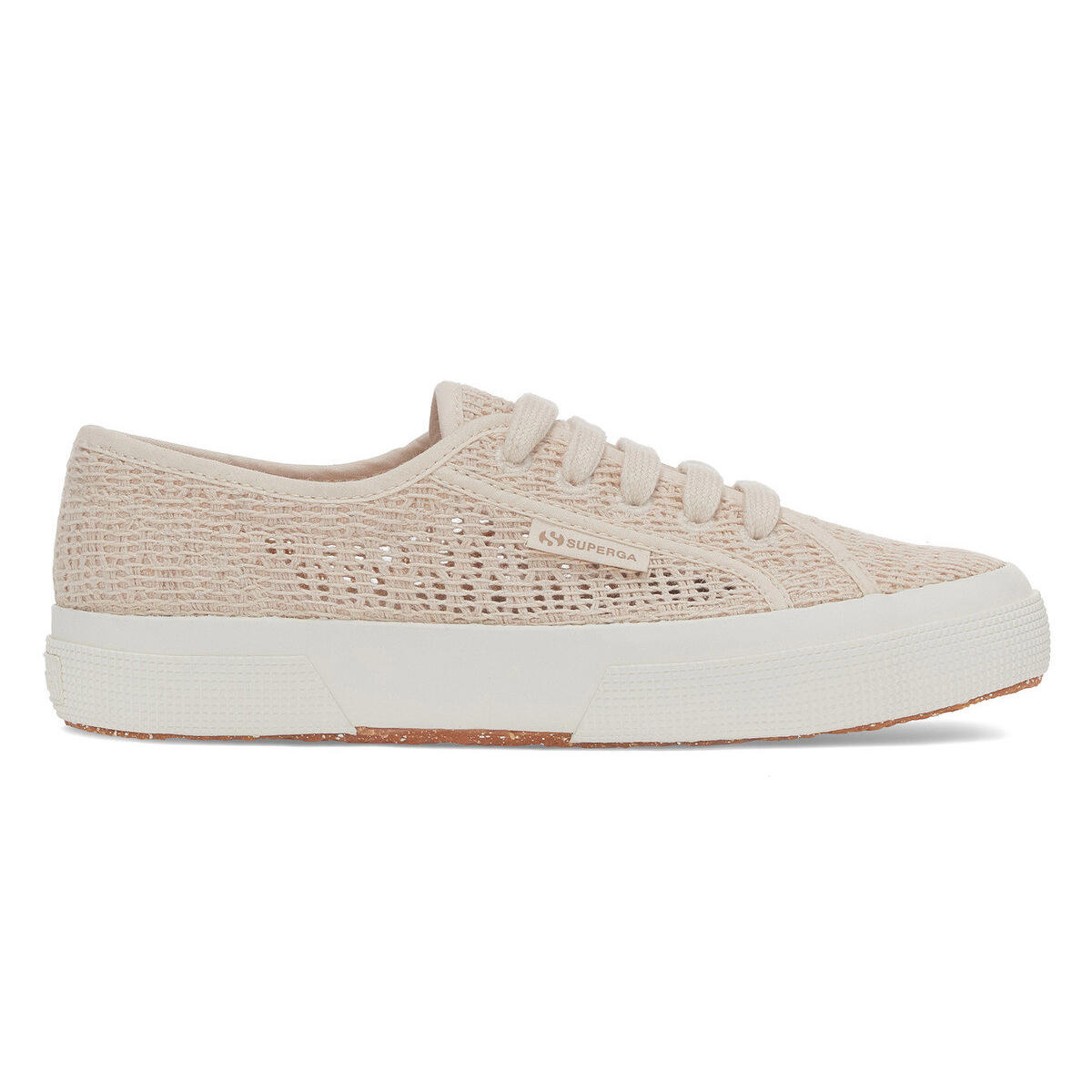 Womens/Ladies 2750 Macramé Trainers (Raw Beige) 3/4