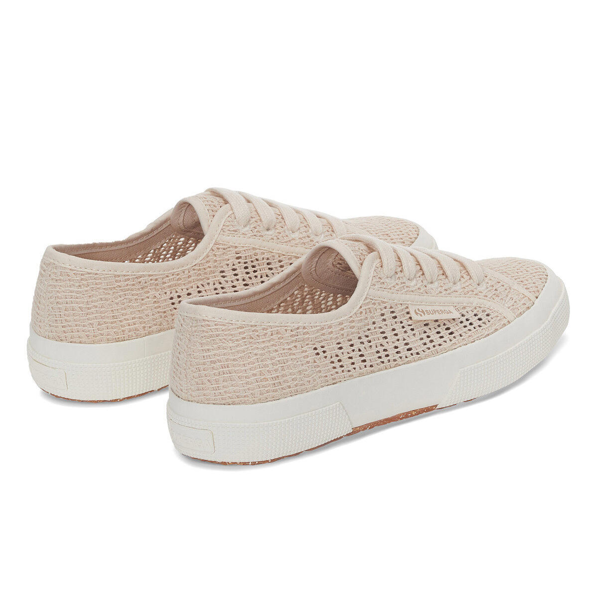 Womens/Ladies 2750 Macramé Trainers (Raw Beige) 2/4