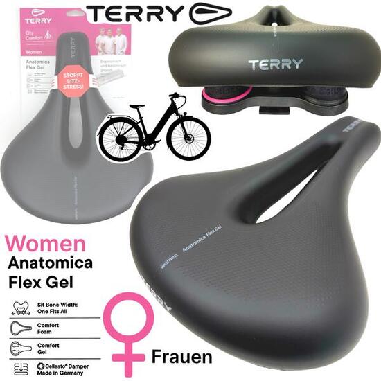 Terry Fahrradsattel Anatomica Flex Gel Max komfort City Tour E-Bike Frauen